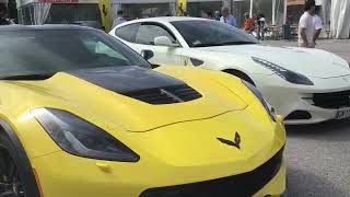 Car parade in Crans Montana Switzerland