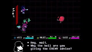 Warning C. Round about Susie instead of including her in an act (Deltarune)