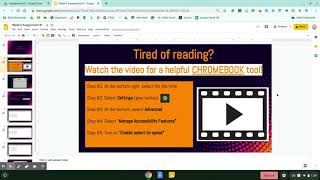 Select-to-speak Chromebook Feature