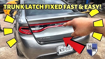 DODGE DART TRUNK NOT WORKING FIXED FAST & EASY! HOW TO CHANGE TRUNK LATCH ON ANY DODGE DART, AVENGER