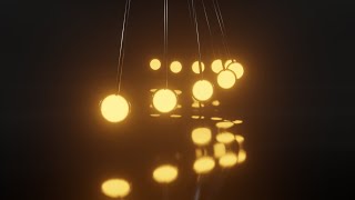Glowing pendulum wave | Blender | Full HD 60 FPS | Perfect loop | Calm relaxing animation |