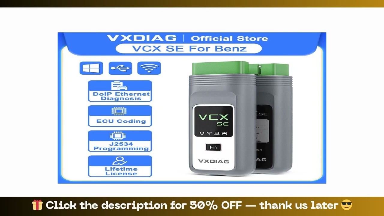 Unboxing VXDIAG VCX SE for Mercedes OBD2 Diagnostic Tool VCX VX800 for Benz MB Star C6 Car Scanner E
