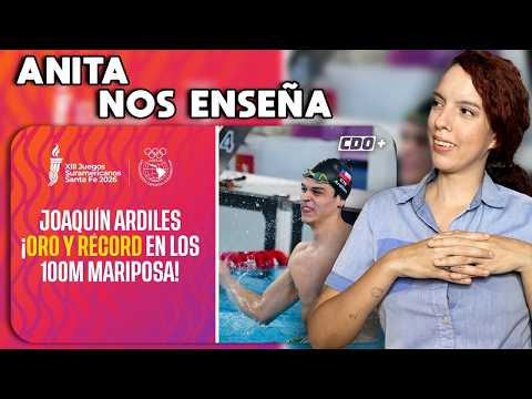 Anita nos muestra: 🥇Chile gana medalla de Oro Elías Ardiles es oro y récord en los 100m Mariposa