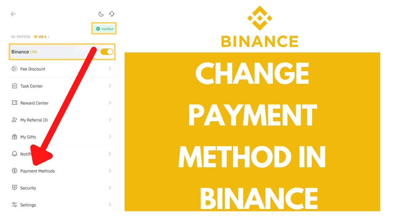 binance change payment method