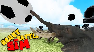 Epic Elephant Vs. Dinosaur Soccer Match! - Beast Battle Simulator Gameplay