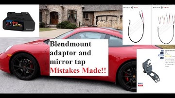 Porsche 911  Blendmount install/mirror tap ( Uniden R7). Mistakes made and lesions learned!