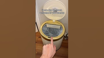 Bathroom Upgrade with Motion Sensor Trash Can #bathroom