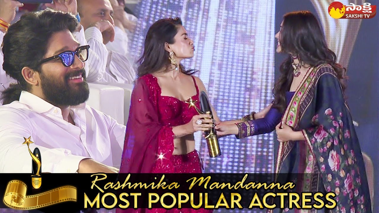 Most Popular Actress Of The Year 2021 to Rashmika Mandanna | Sakshi Excellence Awards 2021|SakshiTV