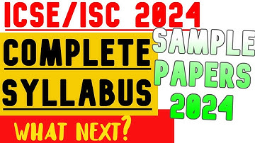 ICSE/ISC 2024|Syllabus & of Question Paper Pattern in 2024 | Will Syllabus Reduce?@TuitionICSEOnline