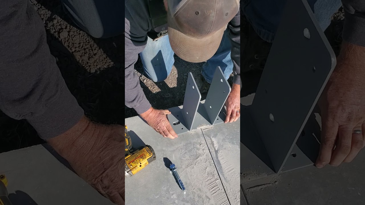 concrete bracket install !! - YouTube