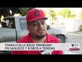 Tomas callejeras terminan en saqueos y robos a tiendas en Los Ángeles