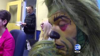 Grinch At 13WHAM News Editorial Meeting