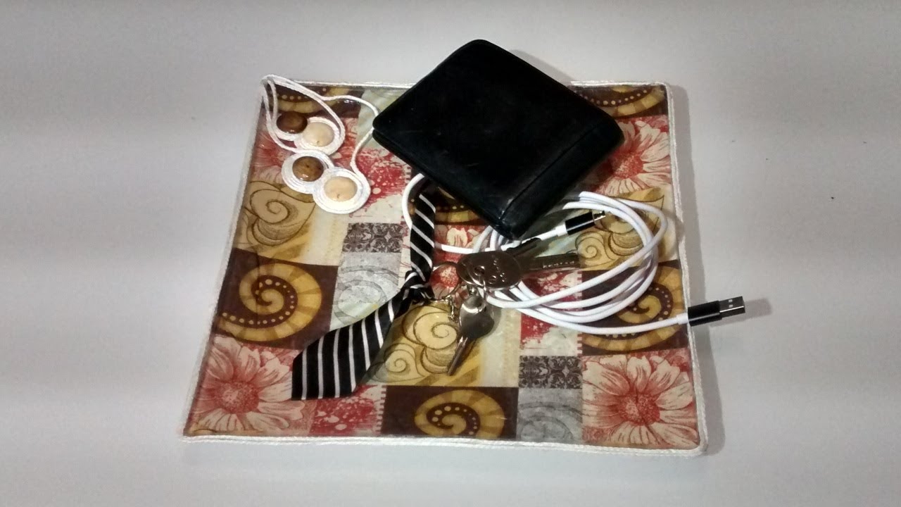 Vacia bolsillos con decoupage sin pintura