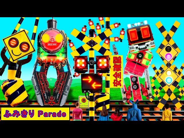 踏切アニメ】ふみきりパレードへんてこカンカン😂😂😂The strange