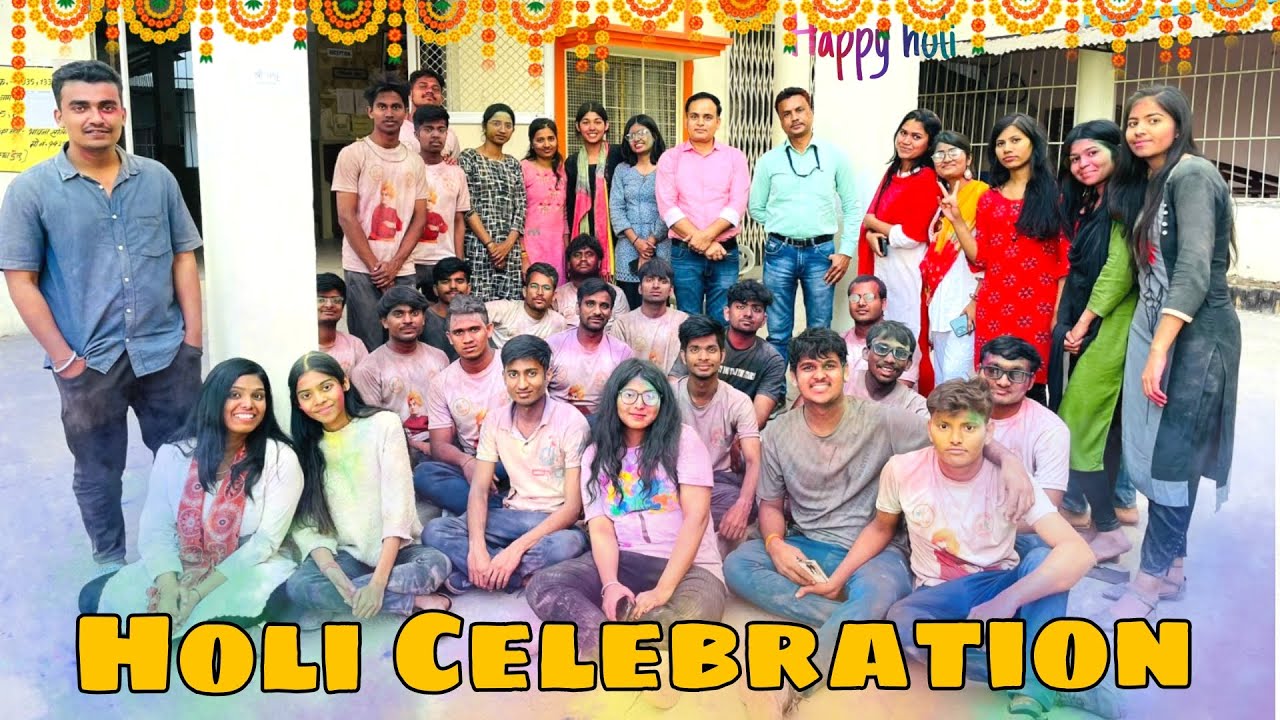 Holi celebration in our college🥳 Rajeev Gandhi ayurvedic College Bhopal BAMS students