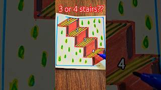 3 or 4 stairs?? #3 #art #drawing #easy #satisfying #count #stairs