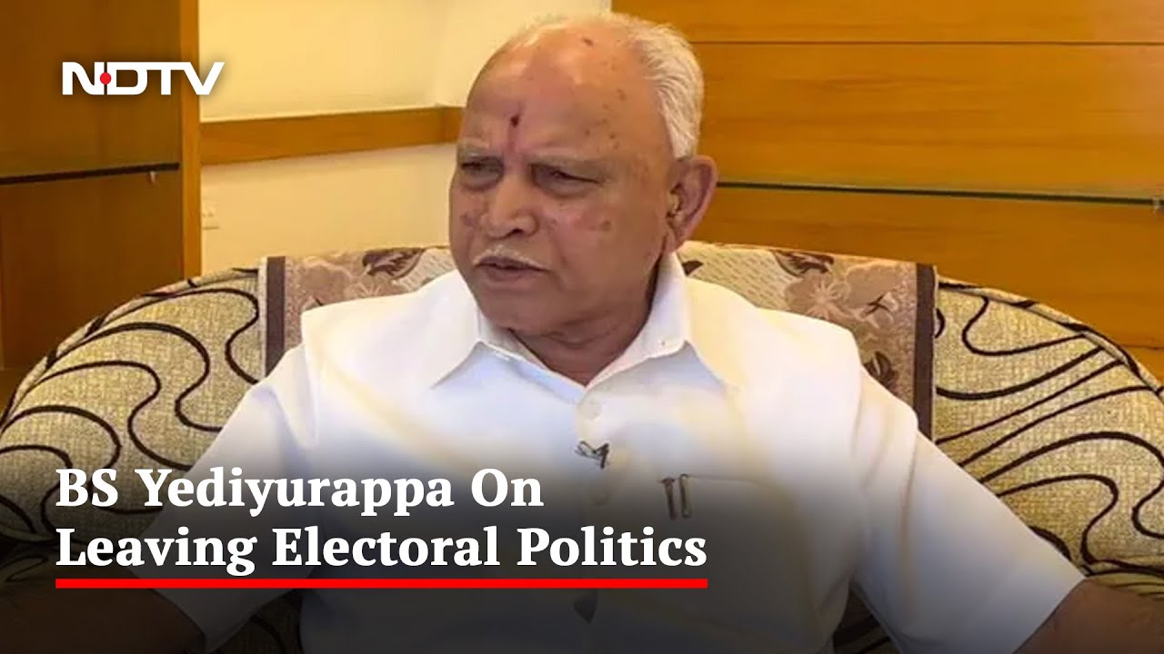 "Will Convince People Why…": BS Yediyurappa On Leaving Electoral Politics | NDTV EXCLUSIVE