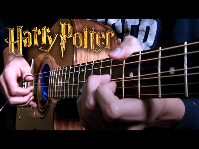 Harry Potter Theme played on Acoustic Guitar class=