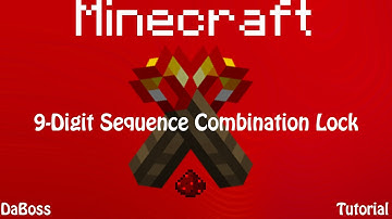 Minecraft Redstone Tutorial: 9-Digit Sequence Combination Lock | HD