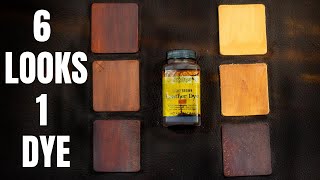 1 LEATHER DYE 6 DIFFERENT RESULTS! - (Experimenting With Dye application methods)