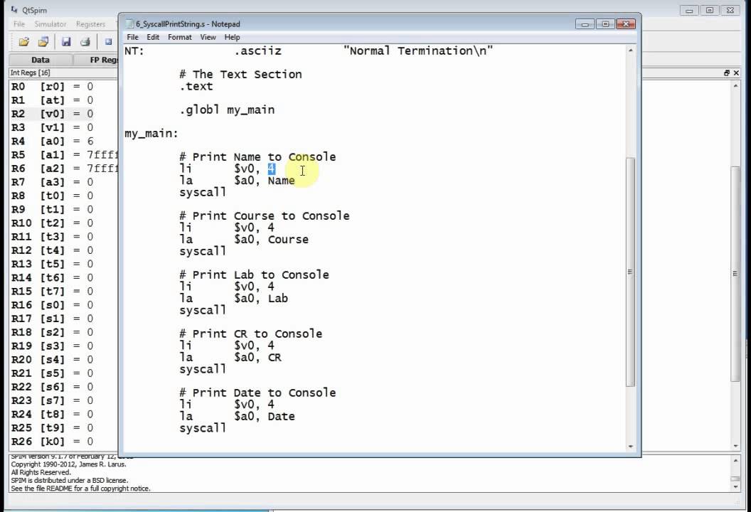 EENG 460: MIPS #6: Syscall Print String - YouTube Eeng 460: Mips #6: Syscall Print String - Youtube