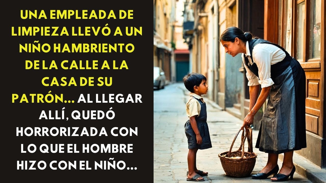 UNA EMPLEADA DE LIMPIEZA LLEVÓ A UN NIÑO HAMBRIENTO DE LA CALLE A LA CASA DE SU PATRÓN… AL LLEGAR...