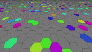 Practice visualizations: Flying over a hexagonal grid world