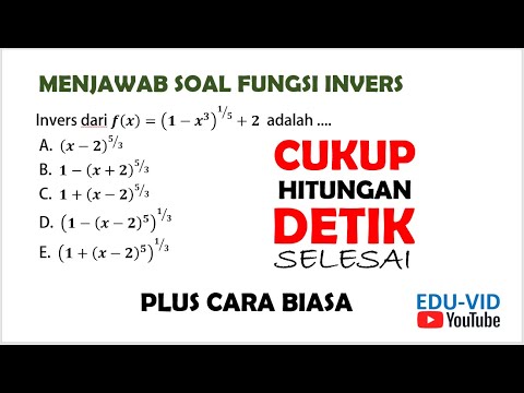 Trik Cepat Mengerjakan Soal Fungsi Invers 2 Persiapan Utbk 2021 Youtube