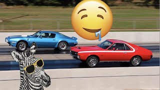 1972 Pontiac Firebird TA drag racing 1970 AMC AMX | STOCK DRAG RACE