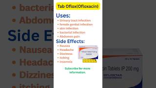 Tab Oflox Ofloxacin-Uses-Side Effects