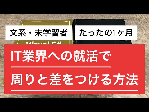 【V(ブス)log】IT業界の就活で文系出身者が1ヶ月で周りと差をつける方法