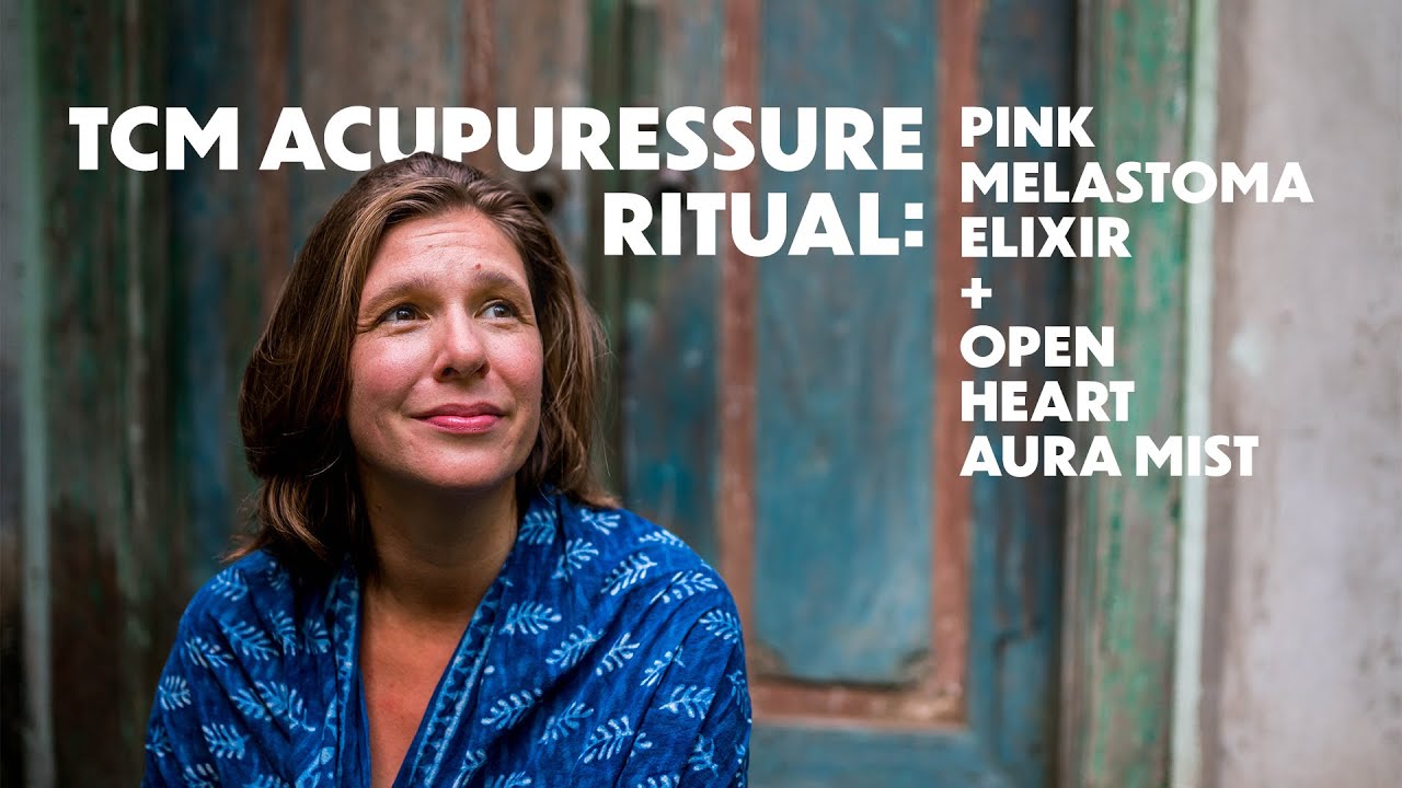 Acupressure Ritual with Pink Melastoma + Open Heart | LOTUSWEI Flower Essences