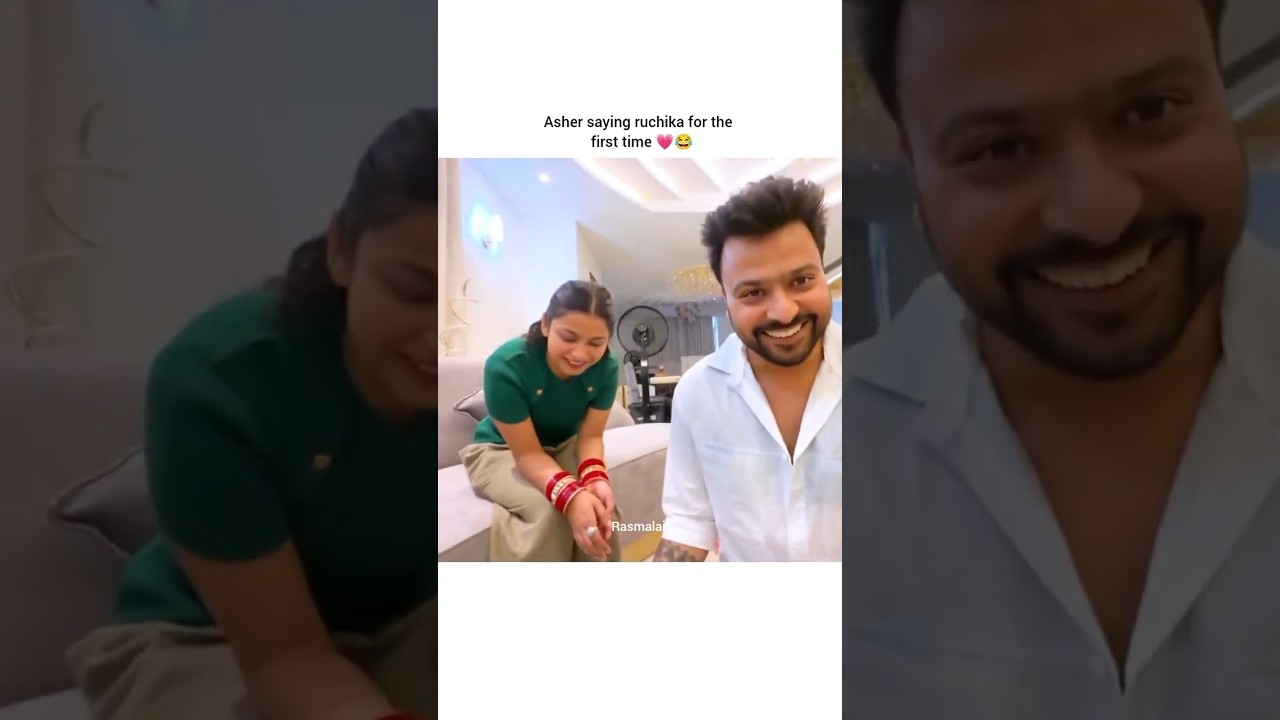 Asher saying ruchika for the first time 💗😂|