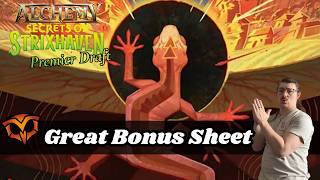 Great Bonus Sheet // Secrets of Strixhaven Alchemy Premier Draft // MTG Arena