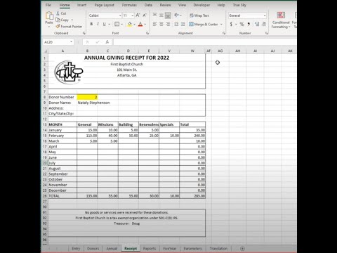 Donation Software- Making the Receipts Look Professional; see description for new video