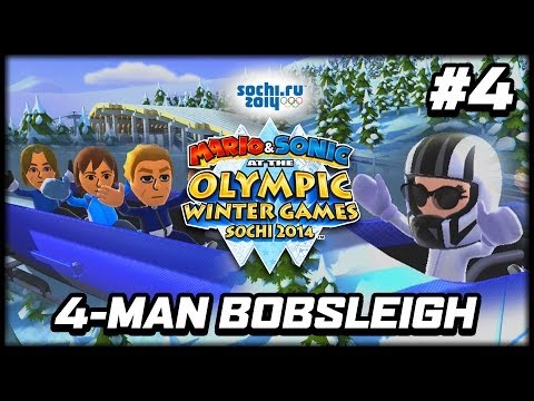 Mario Sonic At The Sochi 2014 Olympic Winter Games Wii U 4 Man Bobsleigh