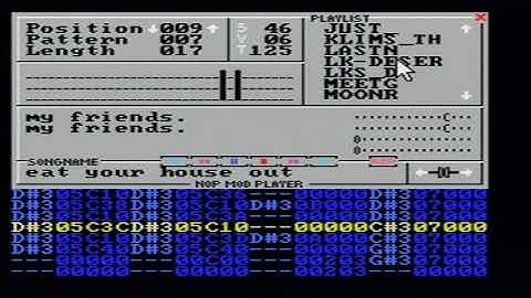 NOP Mod player on real MSX hardware playing MOD files for TEST
