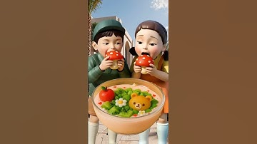 Squid Game AI colorful mushroom edible slime ASMR #asmrRainbow #squidgame #squidgame2 #ai