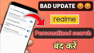 Realme app drawer problem | how to solve app drawer search problem in realme | personalized search
