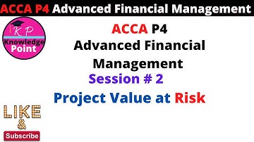 ACCA P4 - SESSION 2 - Project Value at Risk