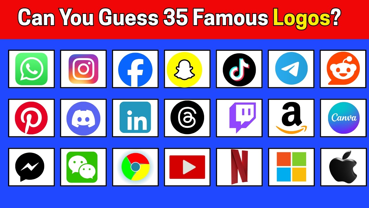 Guess The 35 Popular Logos | Logo Quiz Challenge 2026#logoquiz#guessthelogo#quizchallenge