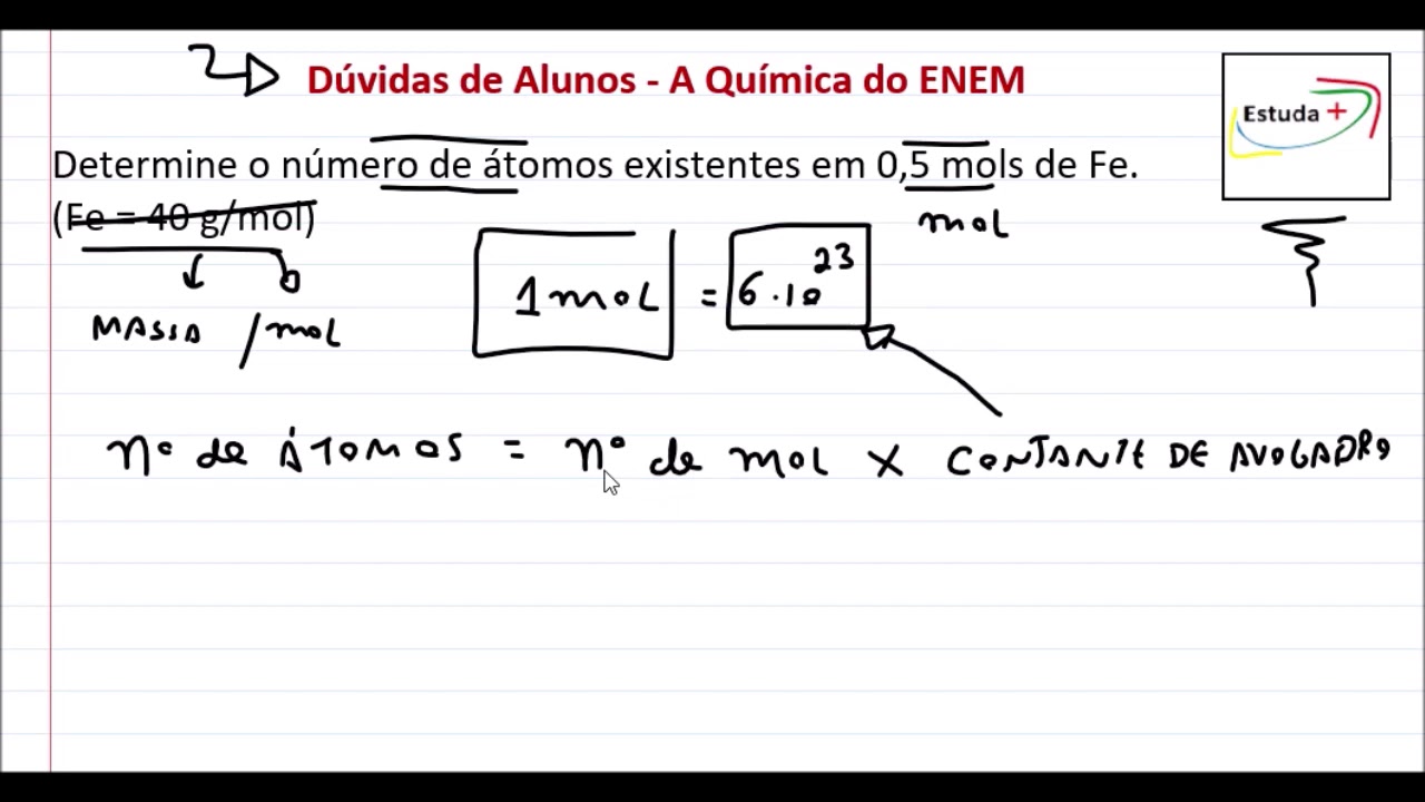 Determine O Número De átomos Existentes Em