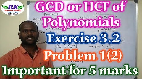 TN 10th Maths|Algebra|GCD or HCF of Polynomials|Exercise 3.2|Problem 1(2)|in tamil