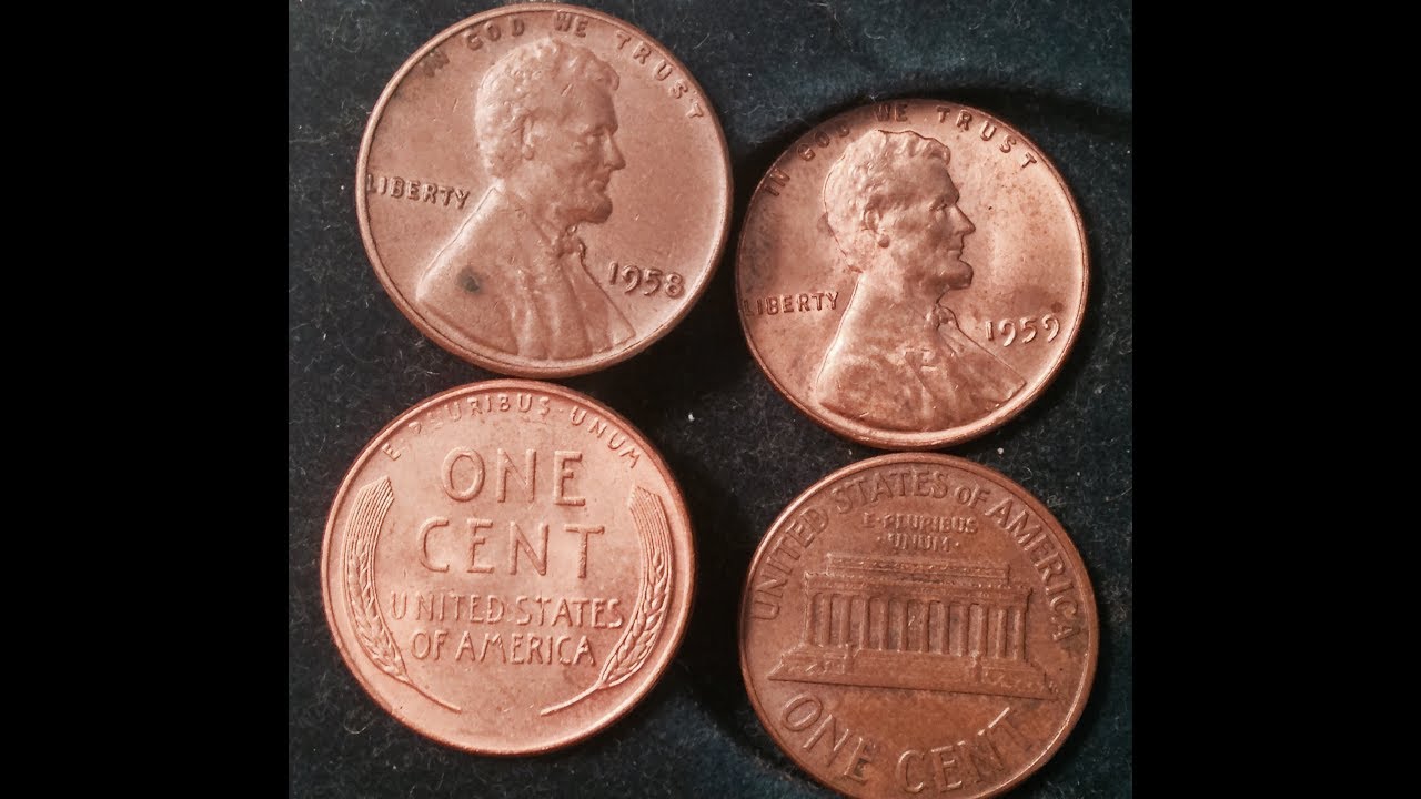 Download 1958 and 1959 Penny (Look for Double Die Errors and Transitional Errors)