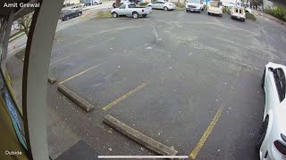 Man Narrowly Misses Being Hit By Saw Blade Flying Through The Air