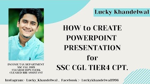 POWERPOINT for SSC CGL TIER4 CPT