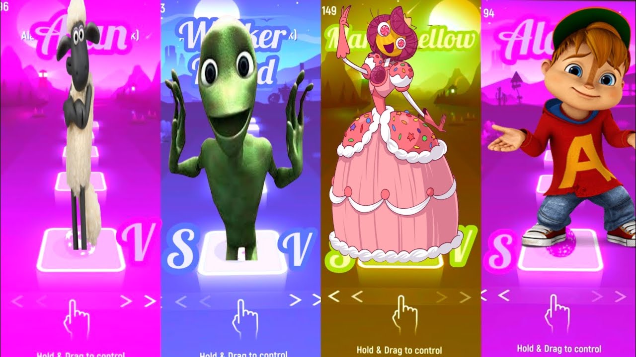 Shaun the Sheep Astronomia C🆚Alien dance🆚Princess Loolilalu🆚Alvin and