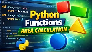 Python Functions | Area of Square, Rectangle, Triangle & Circle | Complete Python Tasks | python
