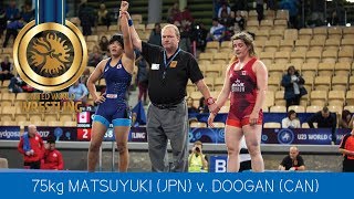 GOLD WW - 75 kg: Y. MATSUYUKI (JPN) df. G. DOOGAN (CAN) by VSU1, 12-2