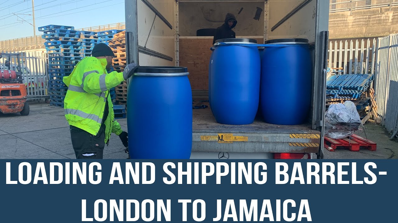 Carrib Shipping loading and shipping Cargo and Barrels UK Jamaica YouTube